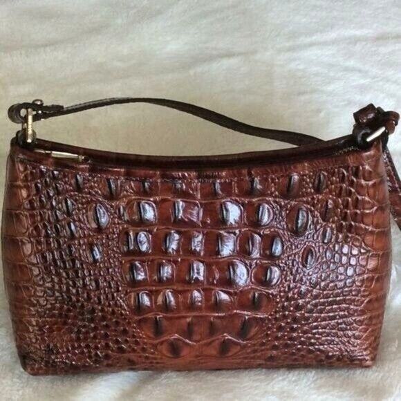 BRAHMIN WOMENS MINI PECAN MELBOURNE ANYTIME HANDBAG NWT